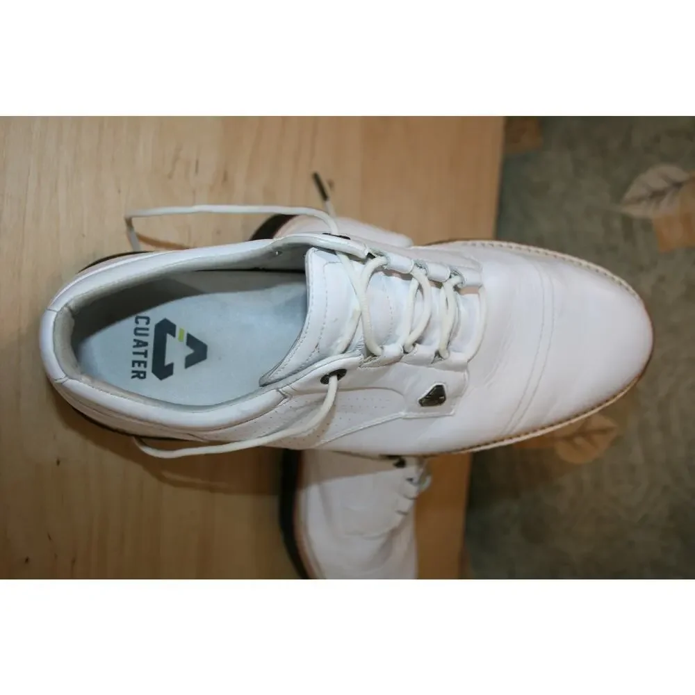 Cuater White Leather Golf Shoes Men's 10.5 M